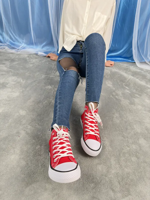 三禾摄影 No.041 牛仔裤 黑丝 帆布鞋 高跟 - 三禾摄影